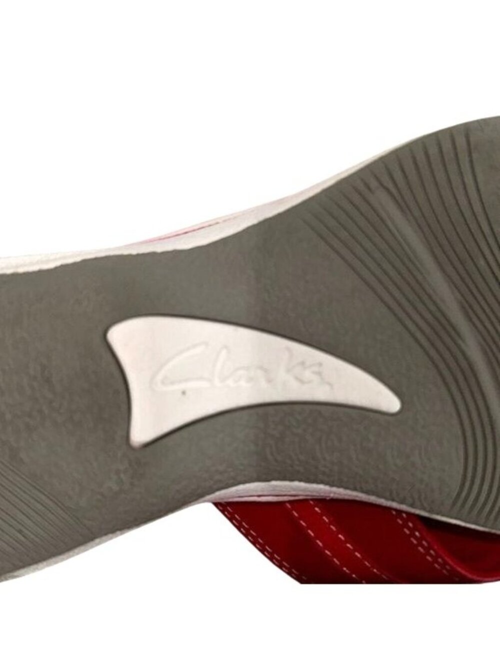Clarks Collection Womens Red Sandals Size 7 Adjustable Strap Flip-Flops - Picture 7 of 8
